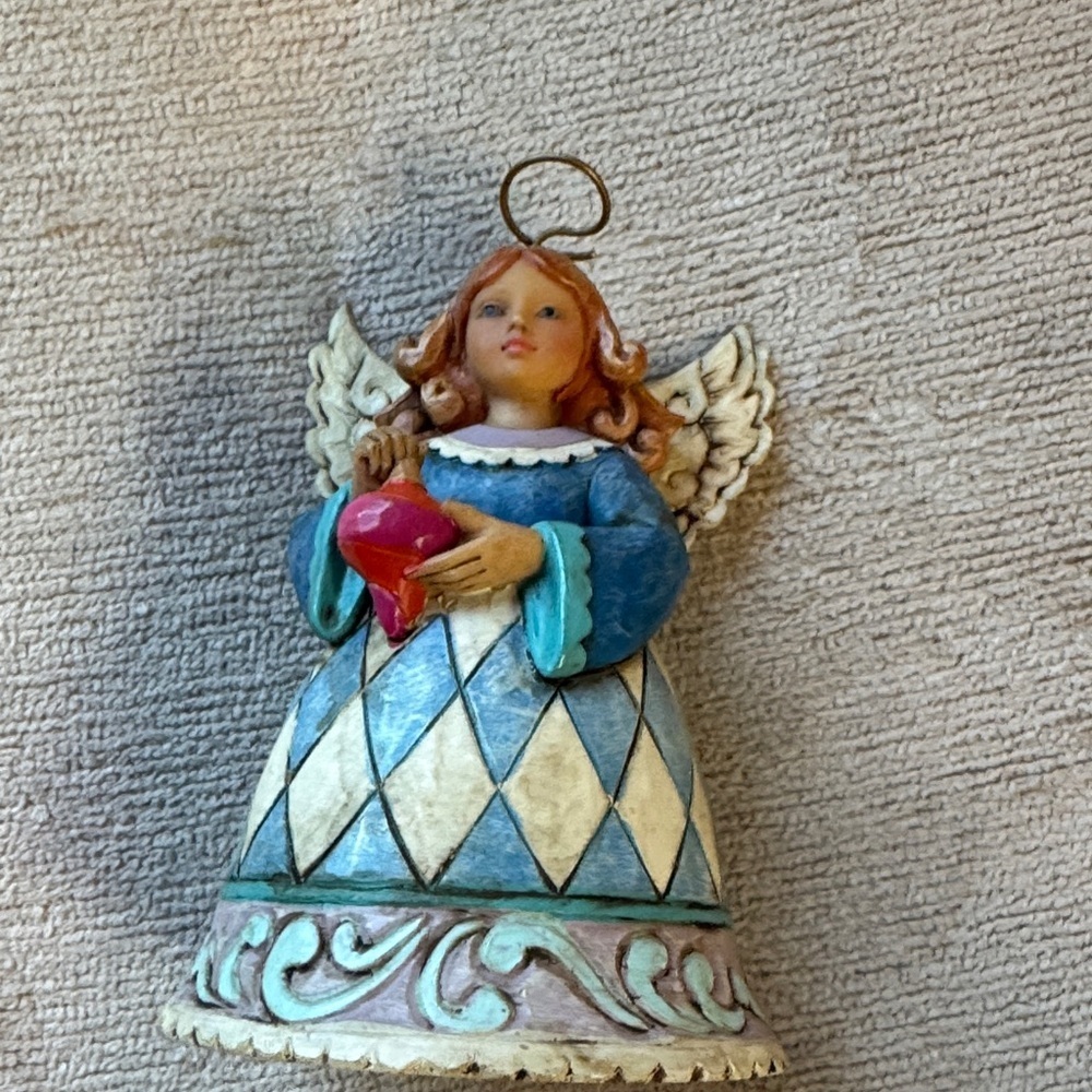 Jim Shore Blue and Gold Angel Figurine - Picture 5 of 7